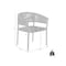 Armen Living Doris Outdoor Patio Dining Chair in Light Eucalyptus Wood with Charcoal Rope, PK2 LCDOSICHR - alternate 4